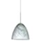 Besa Lighting Vila Cord Pendant, Marble Grigio, Satin Nickel Finish, 1x60W Incandescent 1JT-4470MG-SN - alternate 1